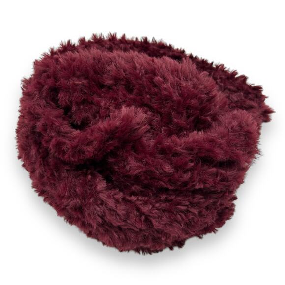 NEW INC International Concepts Red Fluffy Faux Fur Scarf Cranberry Cozy - Picture 2 of 16